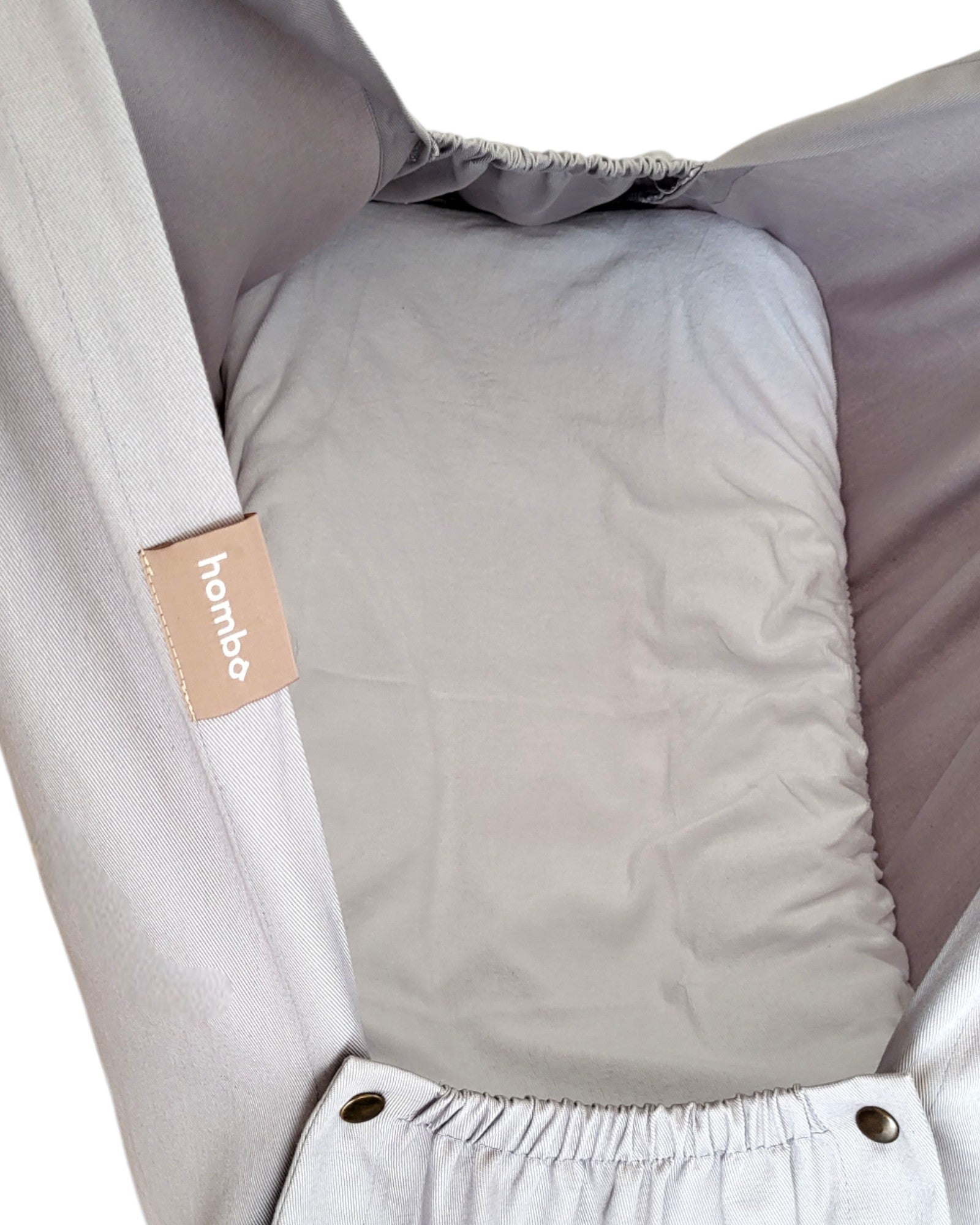 homba® baby závesná kolíska bavlnená svetlosivá